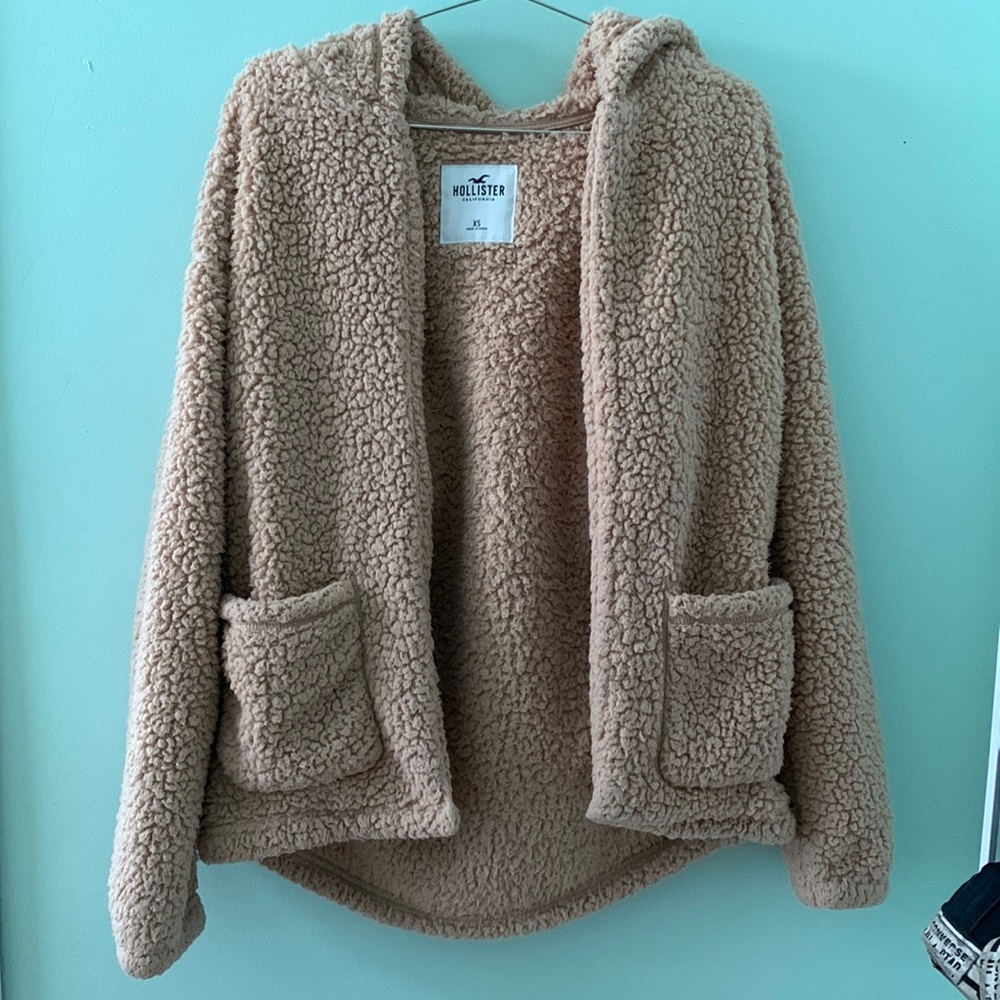 Hollister Sherpa Open Front Jacket